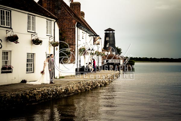 Wedding couple relaxing at Portsmouth